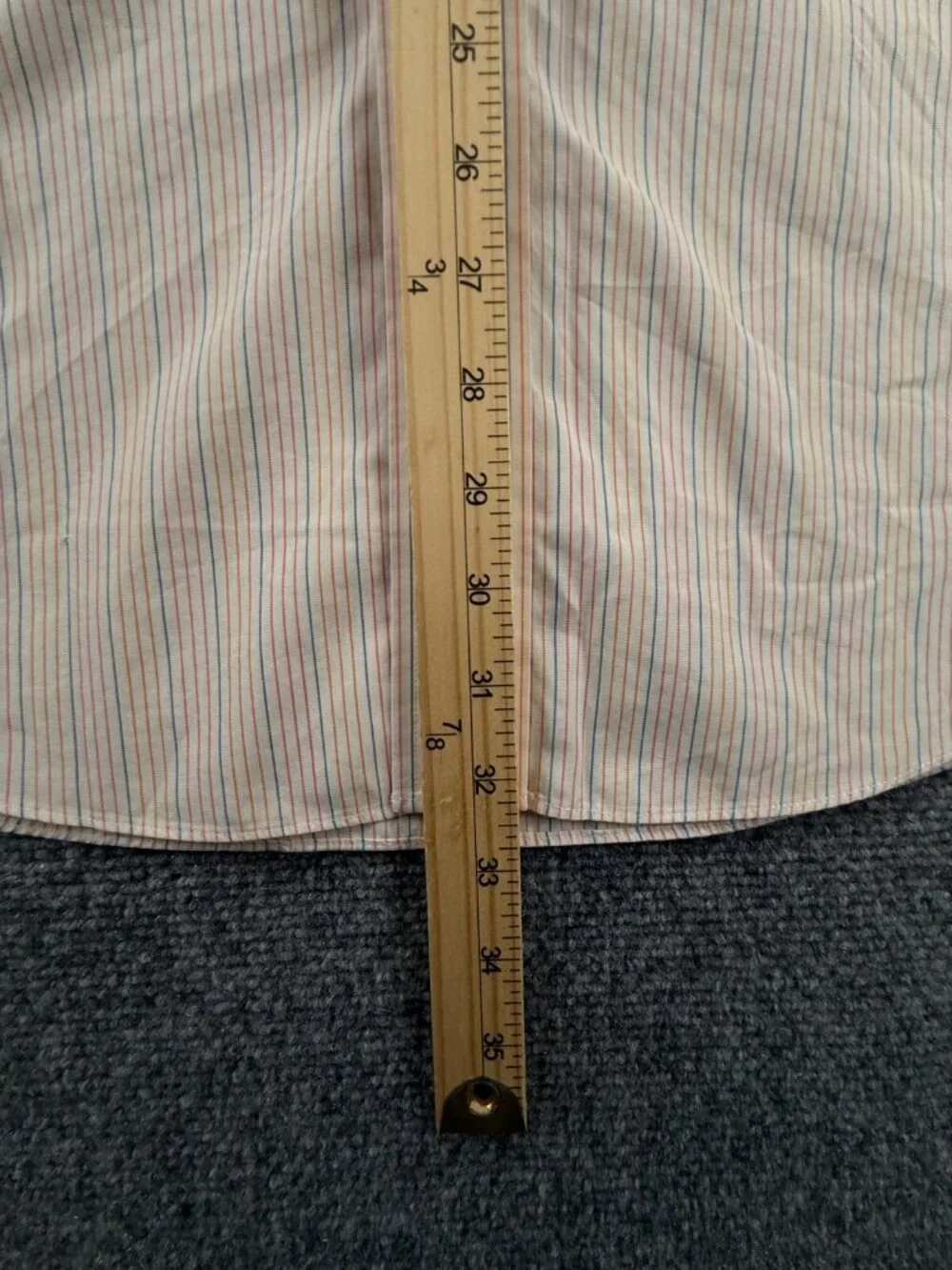 Brooks Brothers Non Iron Long Sleeve Button Up Shirt Striped Pink Orange Large